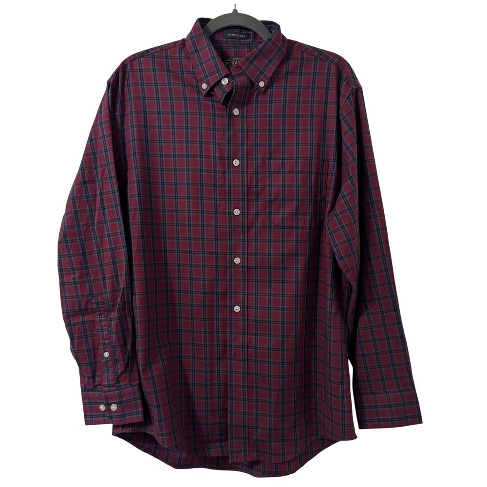 Pendleton Bridgeport Plaid‎ Button Down Shirt Mens M Long Sleeve Heritage Preppy